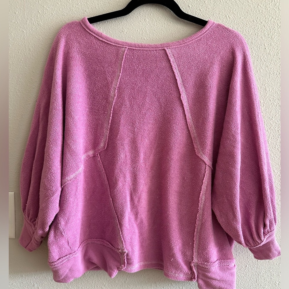 A9 494 Hot pink bucket list oversized sweater one size